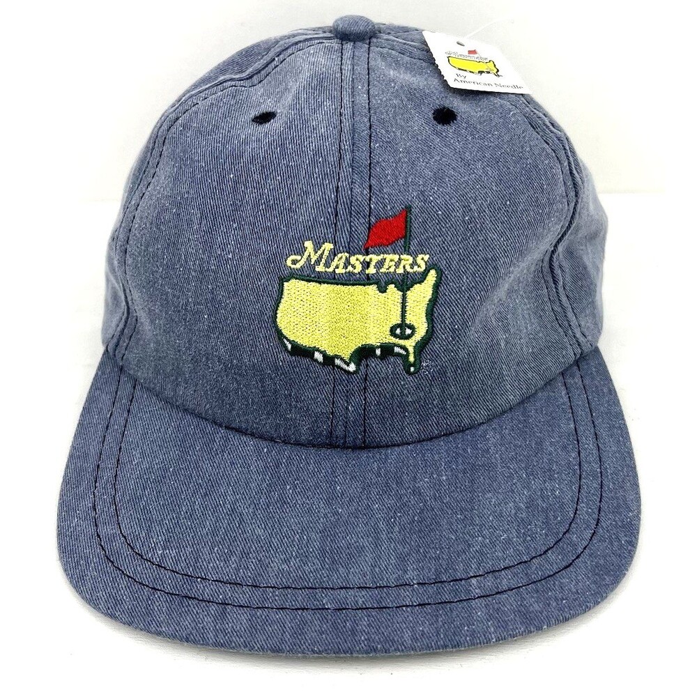 Vintage The Masters Slate Blue Hat Cap Strapback American Needle USA NWT NOS